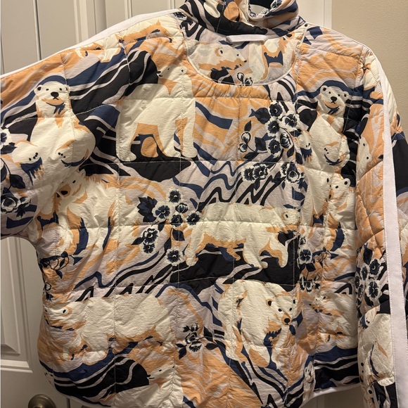 FP Movement by Free People Polar Bear Print Jacket - Cream, Black, Orange - Picture 2 of 3